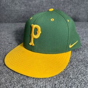 Nike Pittsburgh Pirates MLB Baseball Cap Hat Fitted Green Yellow Mens Size 7 1/4